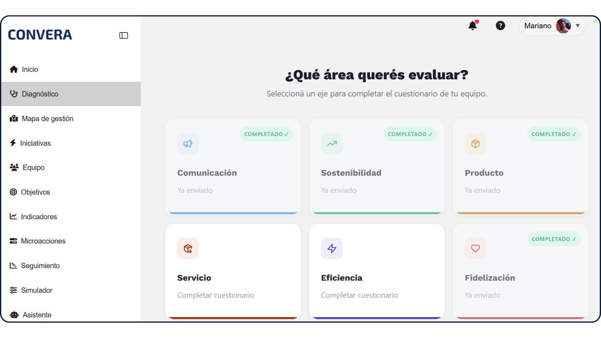 Diagnóstico por área